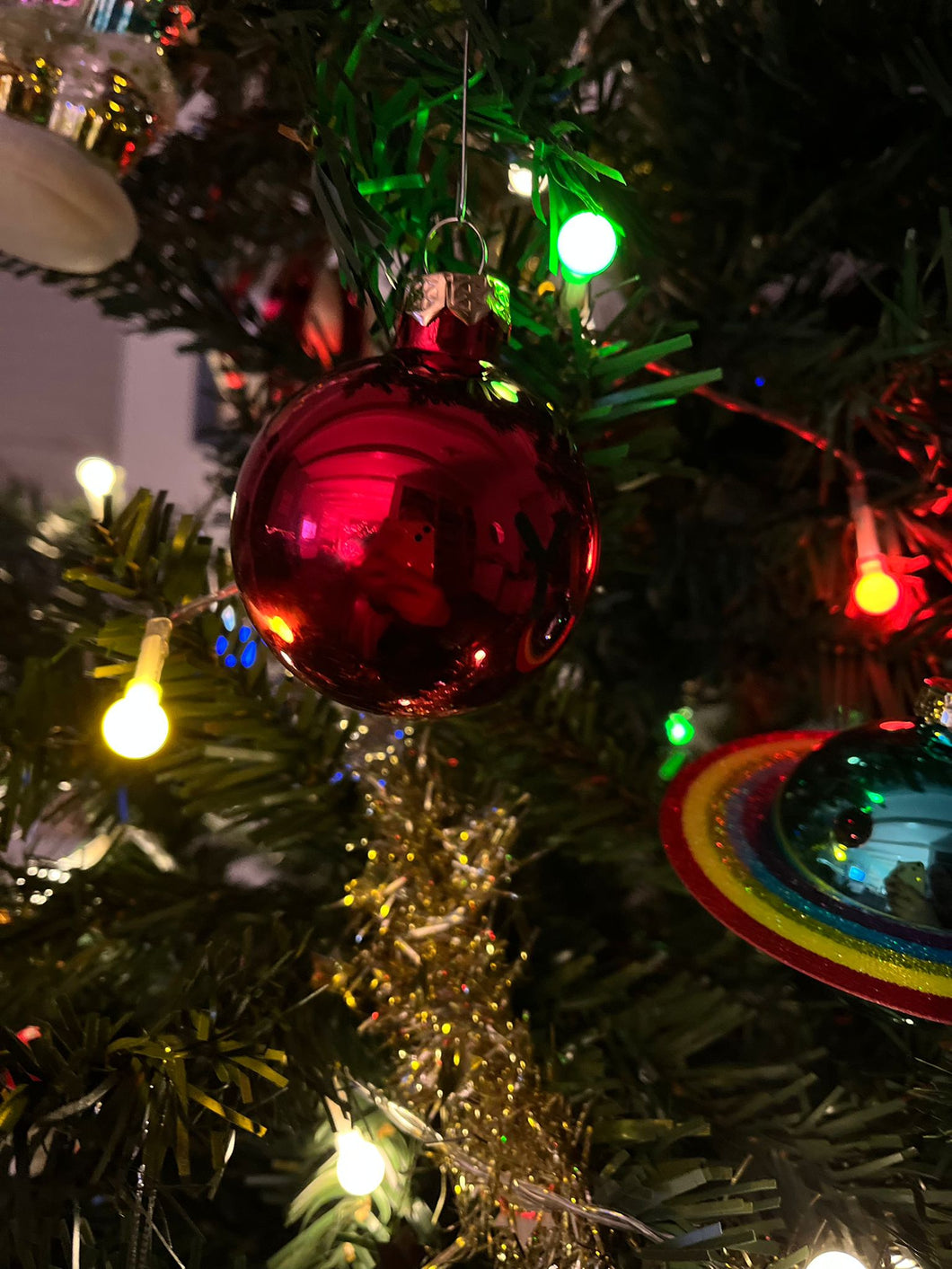 Kerstbal ROOD GLANS